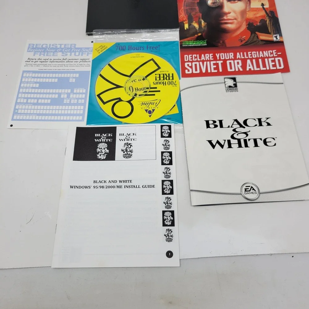 Black & White PC Big Box Game 2001 EA Games Lionhead Studios Complete